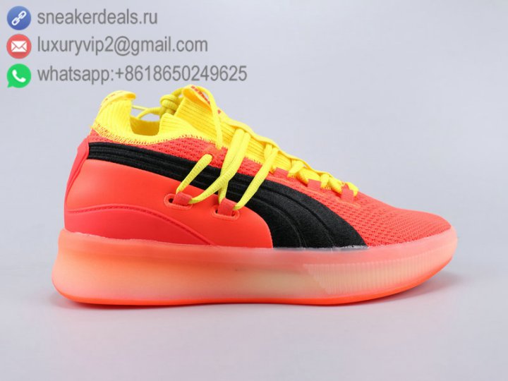 Puma Clyde Court POE Hi Men Basketball Shoes Yellow Orange Size 40-45
